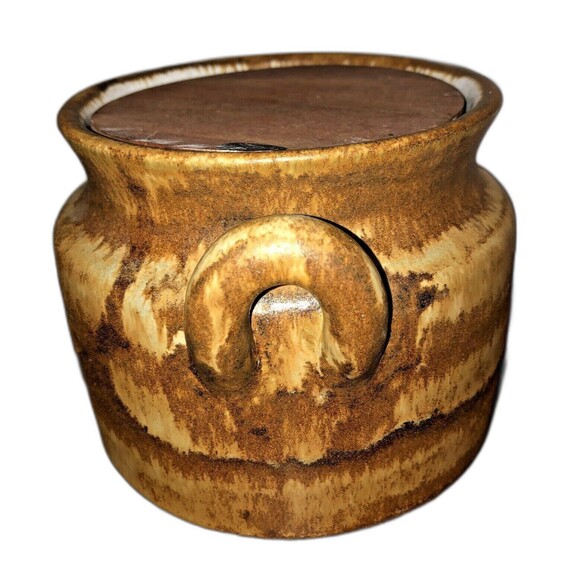 Bruno Karlsson Pottery Pot w/Lid Rare 70's Ego Stengods Atelje Artist Signed MCM - Picture 2 of 11